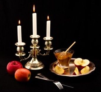 Shabbat dinner table